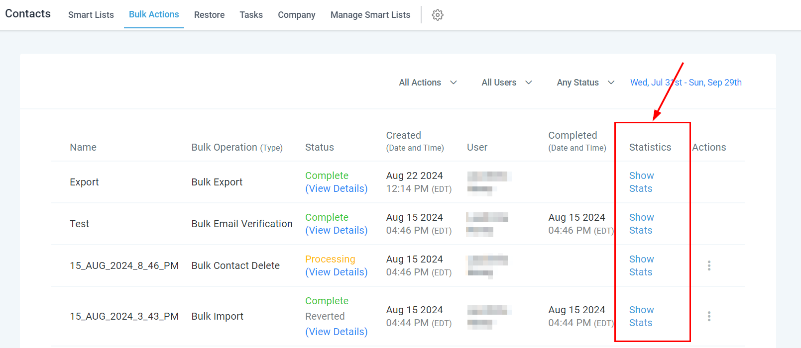 Bulk Actions - Overview – figure 13