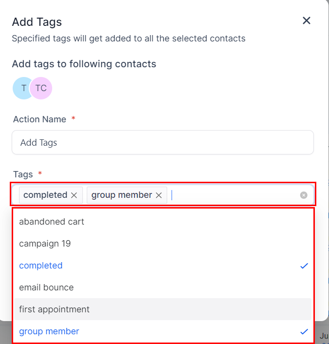 How To Add Tags To Multiple Contacts – figure 3