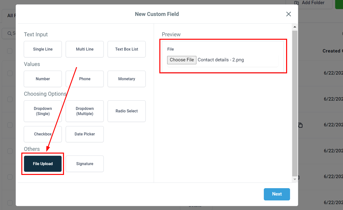 How to Attach Files To A Contact Record – figure 2