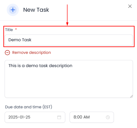 How to Create a Task – figure 2