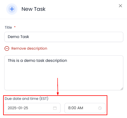 How to Create a Task – figure 4