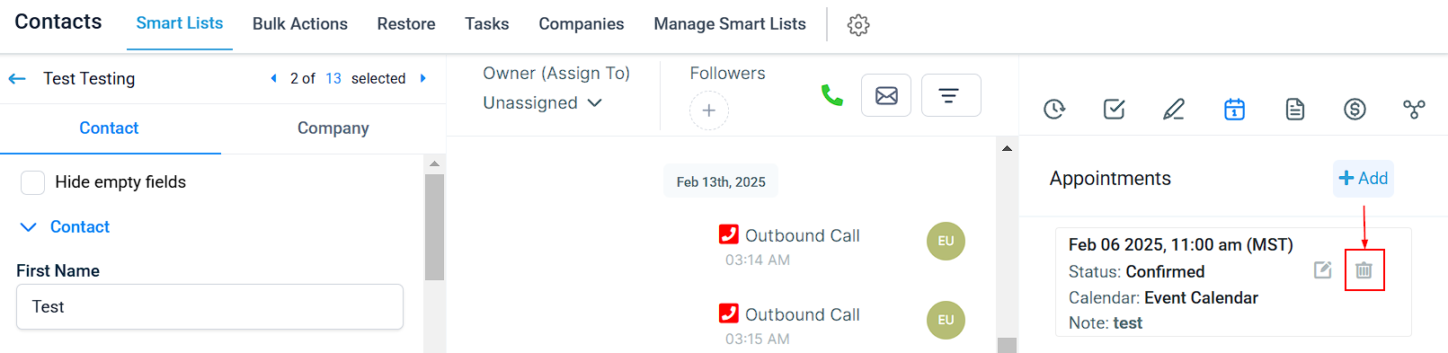 How To Delete An Appointment – figure 3