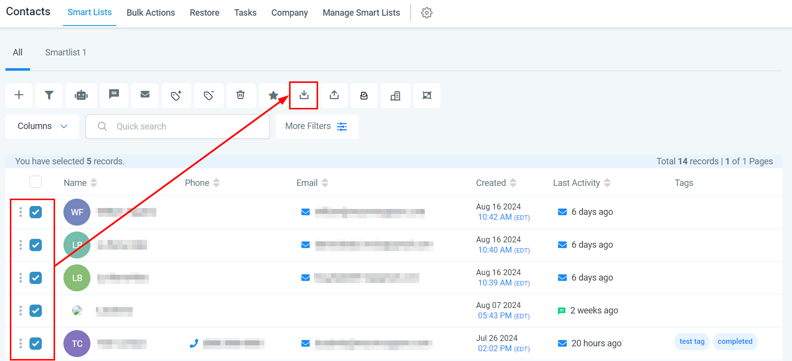 How To Export Multiple Contacts – figure 1