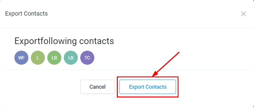 How To Export Multiple Contacts – figure 2
