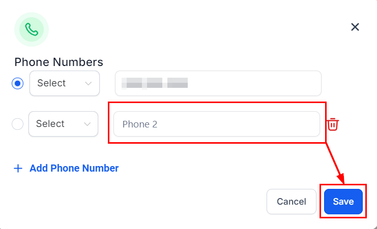 How to Input Multiple Phone Numbers for a Contact – figure 4