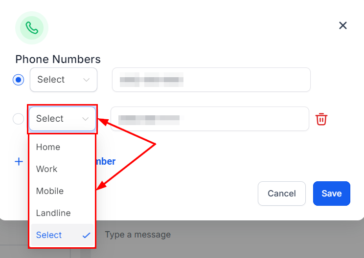 How to Input Multiple Phone Numbers for a Contact – figure 6