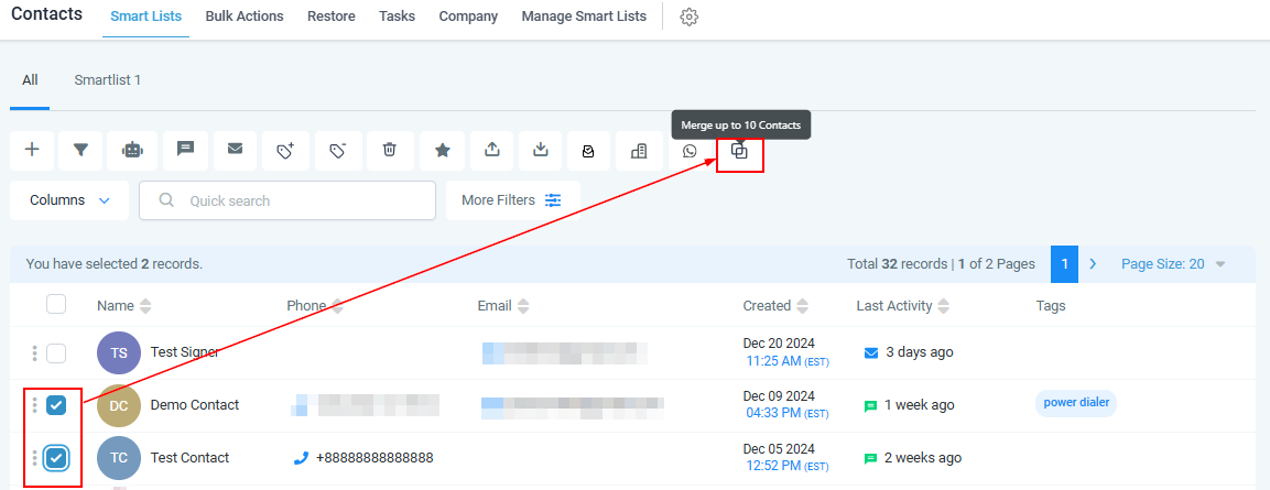 How To Merge Multiple Contacts – figure 1