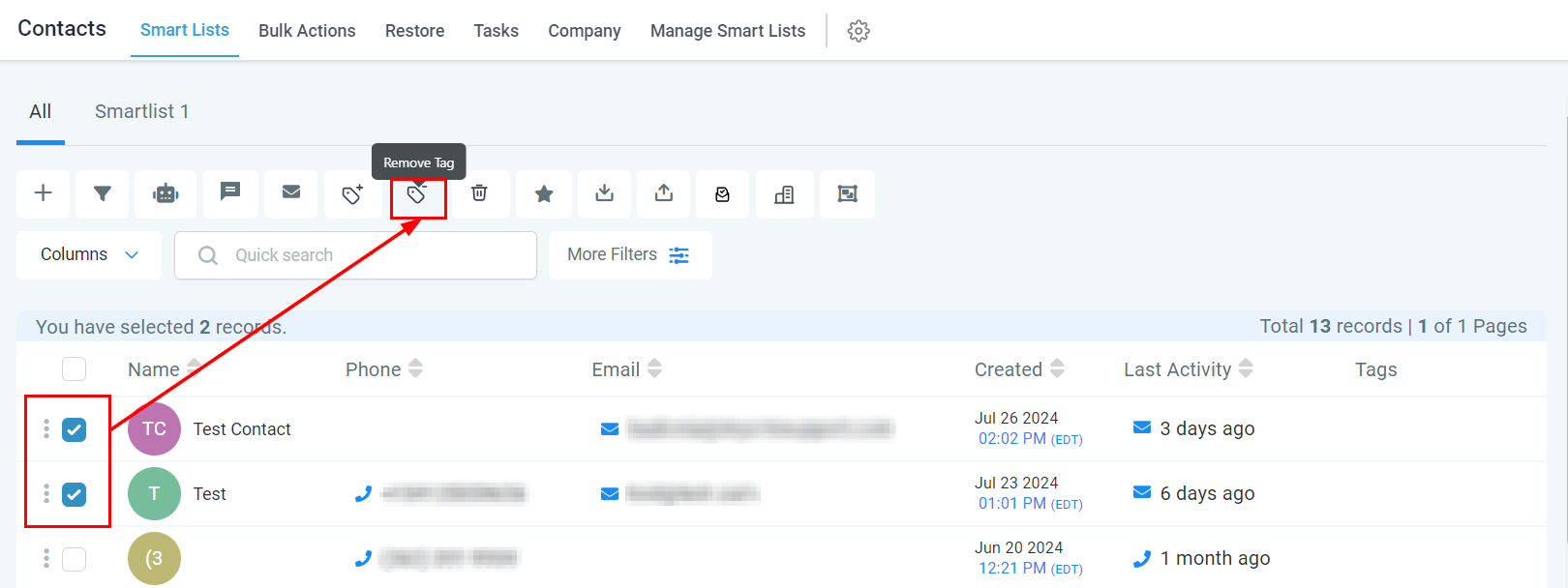 How To Remove Tags From Multiple Contacts – figure 1