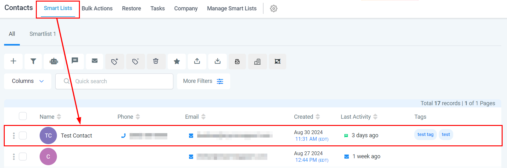 How to Schedule an Appointment from the Contacts Tab – figure 1