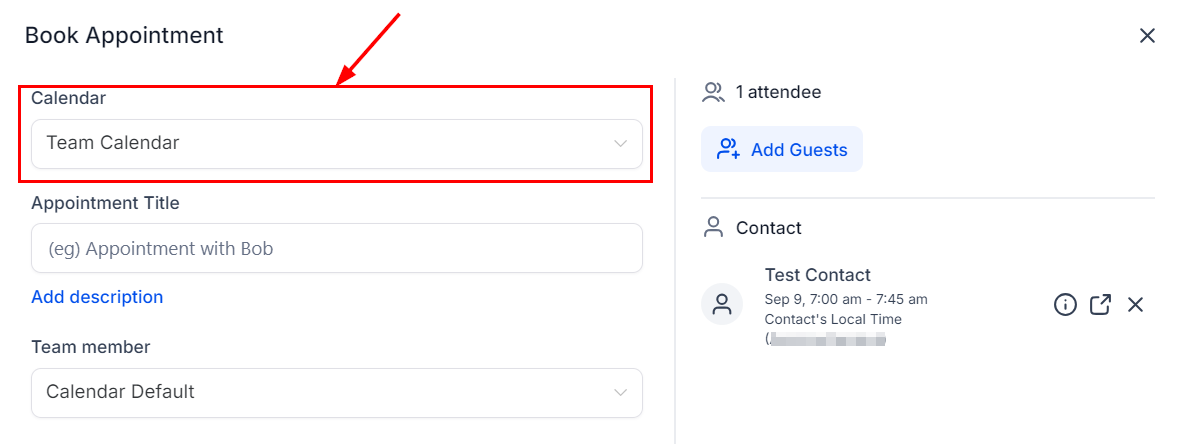 How to Schedule an Appointment from the Contacts Tab – figure 3