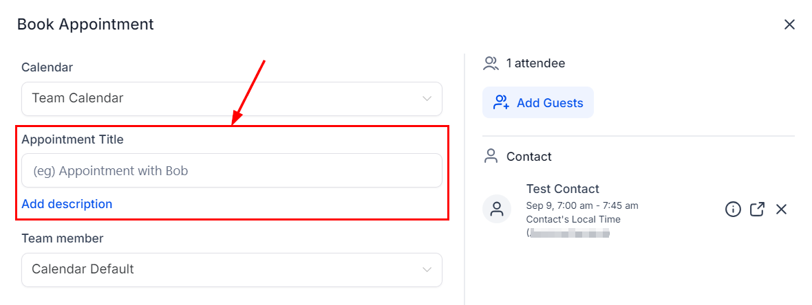 How to Schedule an Appointment from the Contacts Tab – figure 4