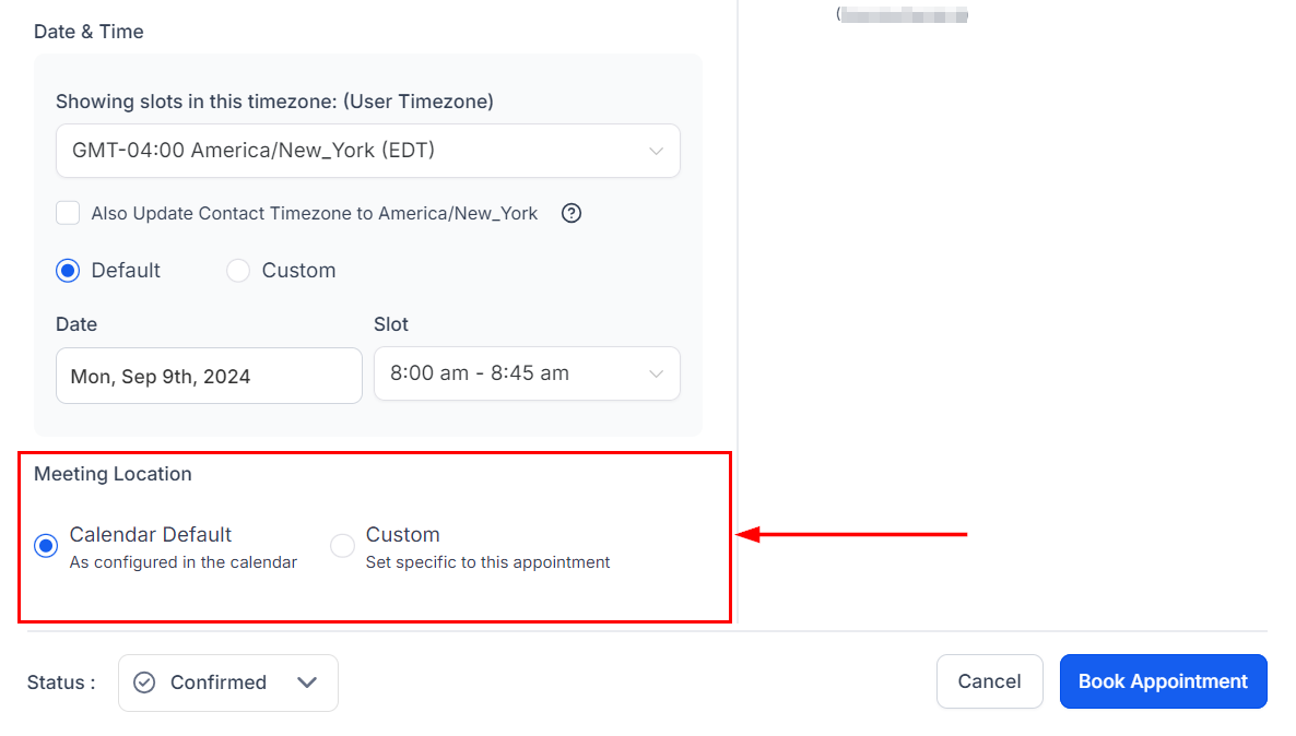 How to Schedule an Appointment from the Contacts Tab – figure 10