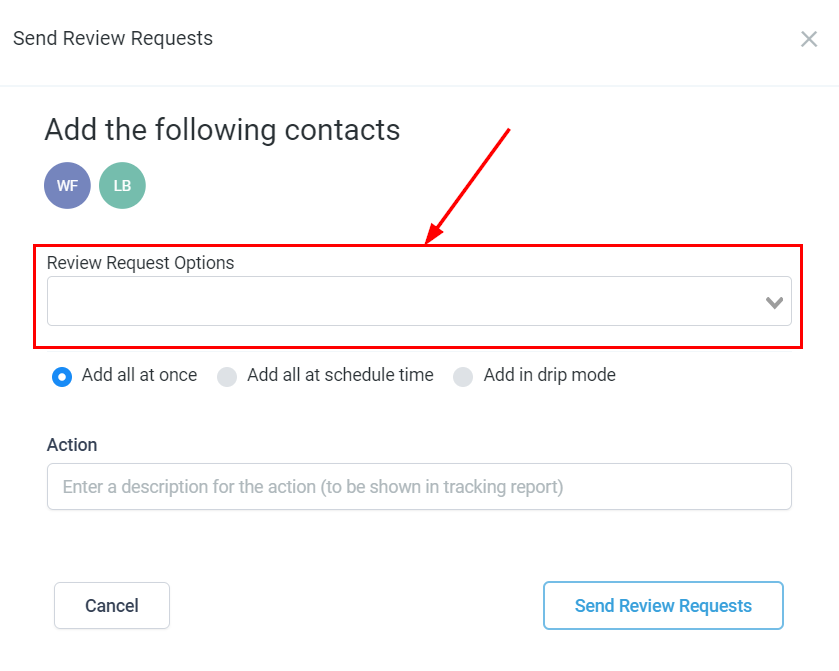 How To Send Review Requests To Multiple Contacts – figure 3