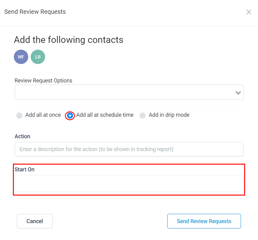 How To Send Review Requests To Multiple Contacts – figure 5