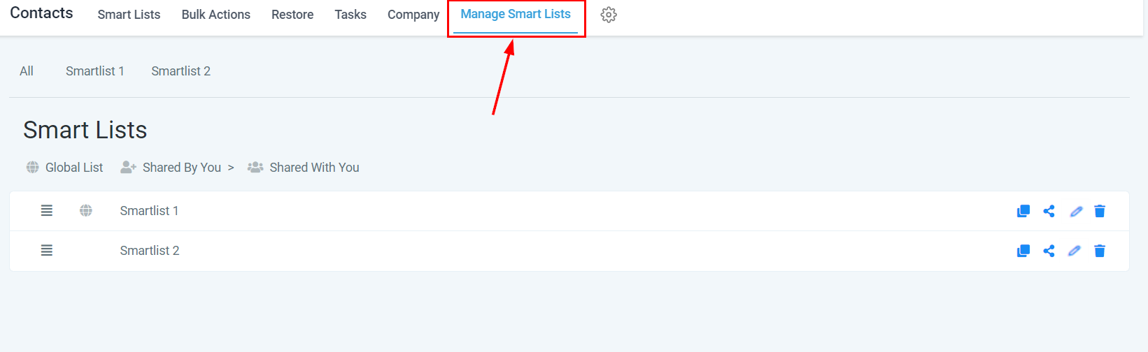 Managing Your Smart Lists – figure 1