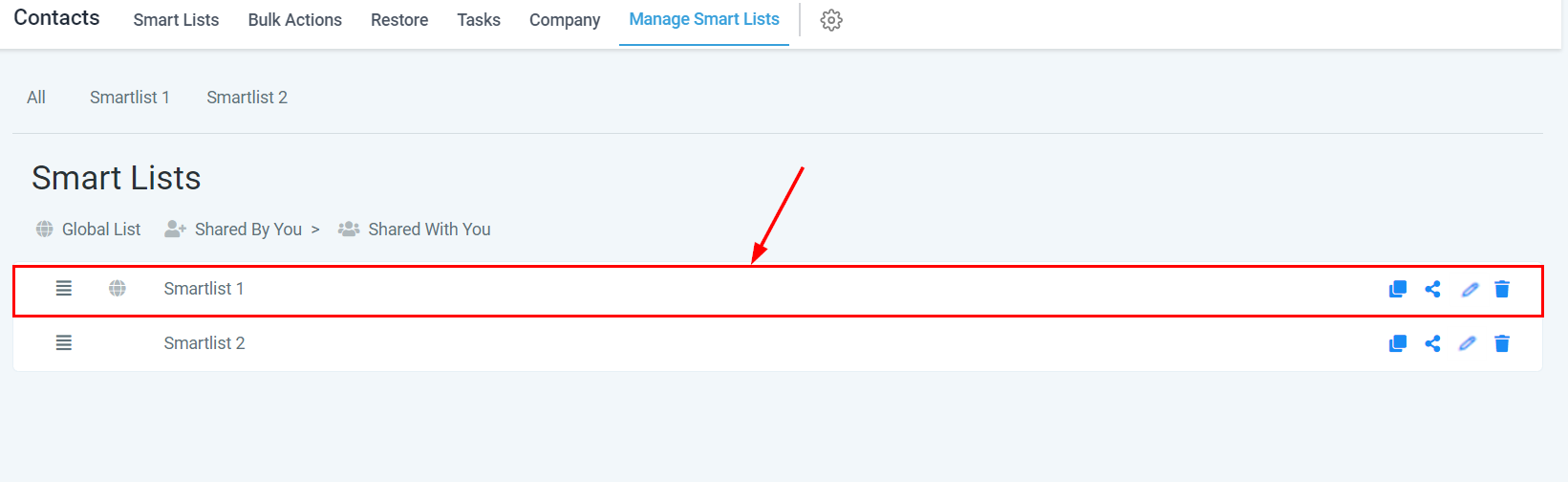 Managing Your Smart Lists – figure 2