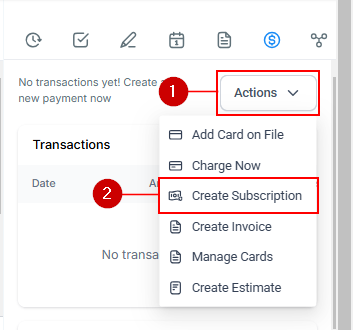 Subscriptions & Invoices in Contact Details – figure 2