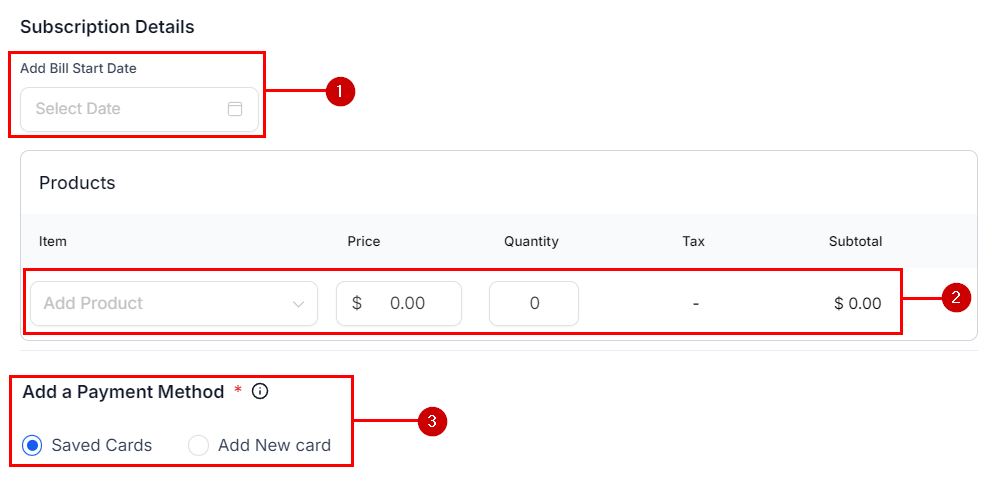 Subscriptions & Invoices in Contact Details – figure 3