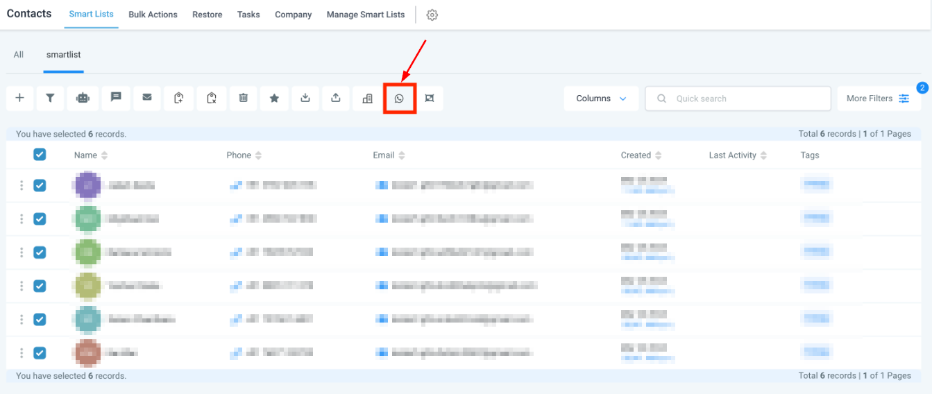 WhatsApp Bulk Action – figure 2