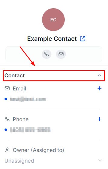 Contact Information in Conversations – figure 3