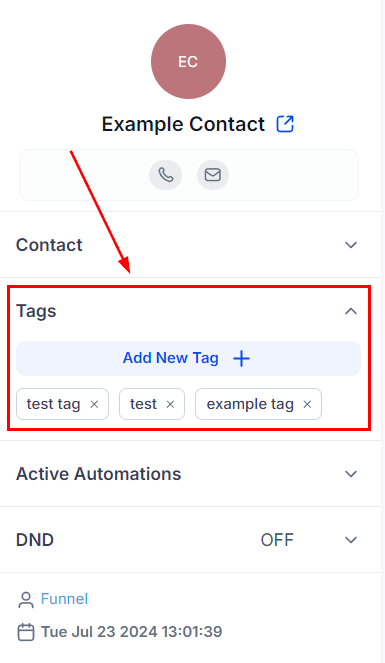 Contact Information in Conversations – figure 4