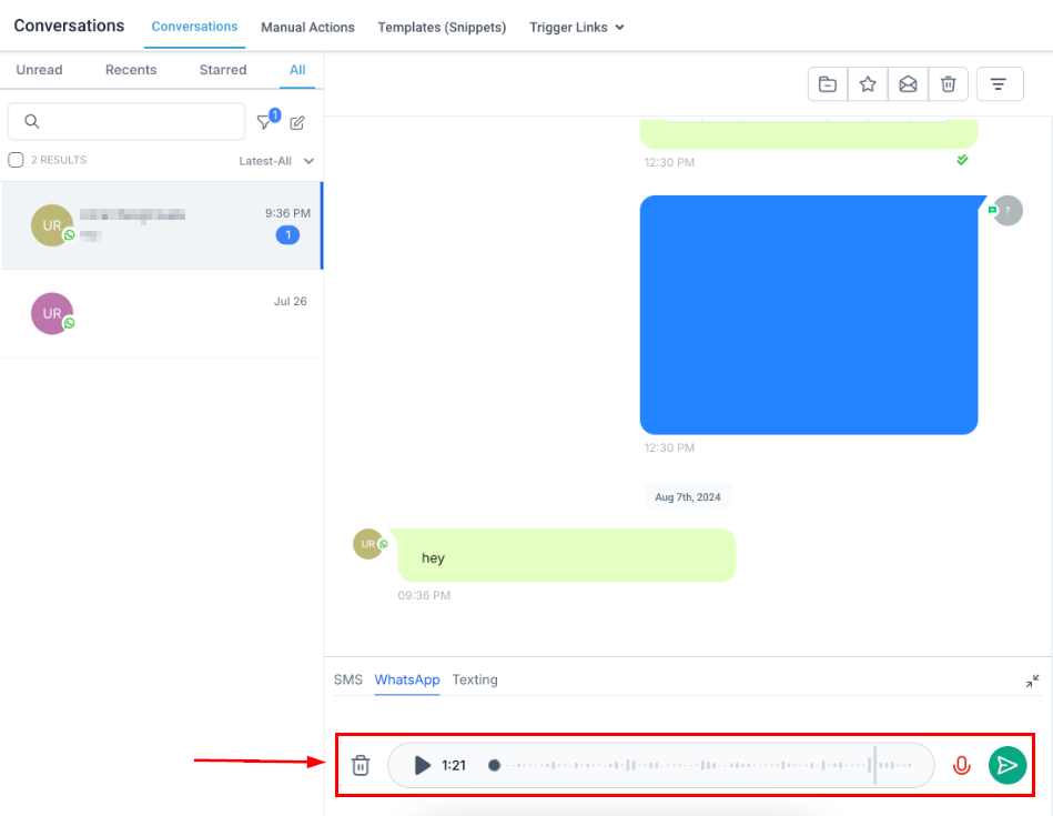 Conversations & WhatsApp – figure 7