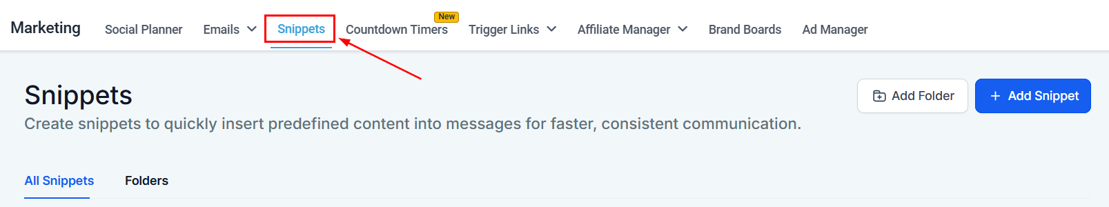 Create & Use SMS Snippets – figure 1