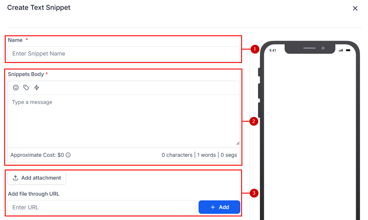 Create & Use SMS Snippets – figure 3