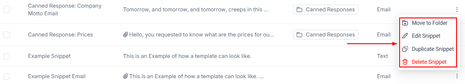 Create & Use SMS Snippets – figure 8