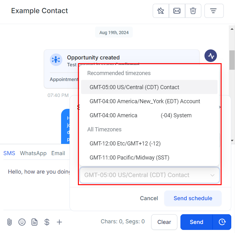 How to Schedule a Message in Conversations – figure 5