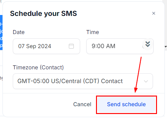 How to Schedule a Message in Conversations – figure 6