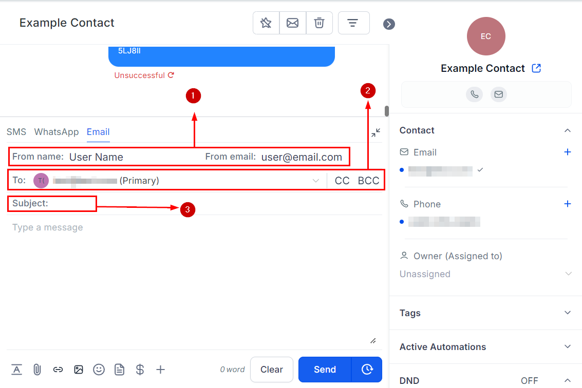 How to Send an Email – figure 1
