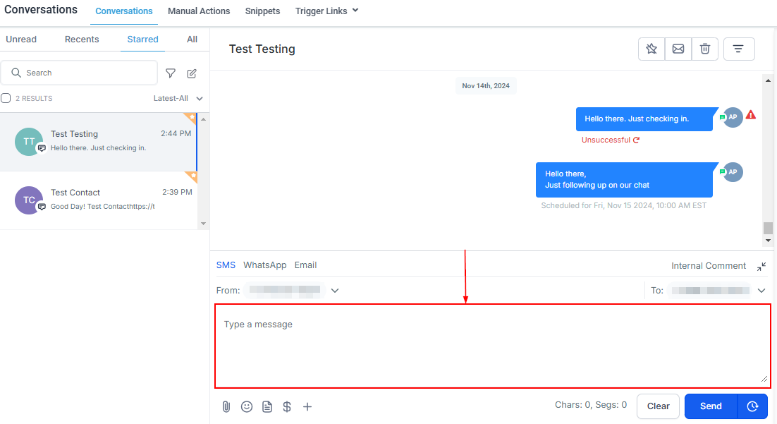 How To Send An SMS – figure 2