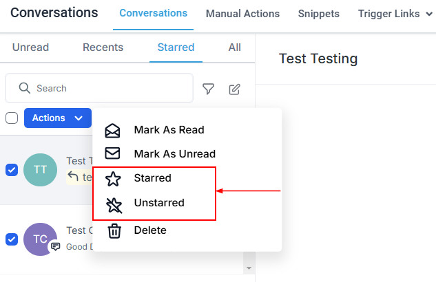 How To use Conversation Filters & Bulk Actions Overview – figure 4