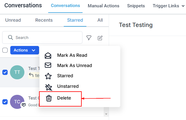 How To use Conversation Filters & Bulk Actions Overview – figure 5