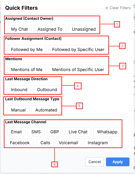 How To use Conversation Filters & Bulk Actions Overview – figure 6