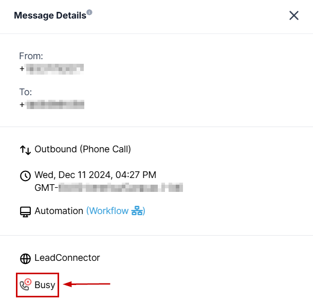 How to View Call Status – figure 6