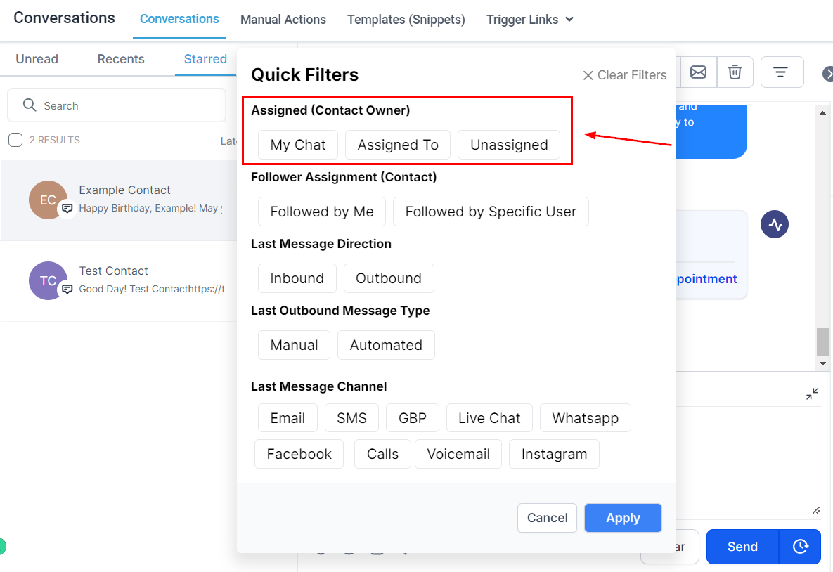 Quick Filter – figure 2