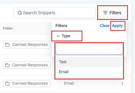 Text & Email Snippets Overview – figure 7