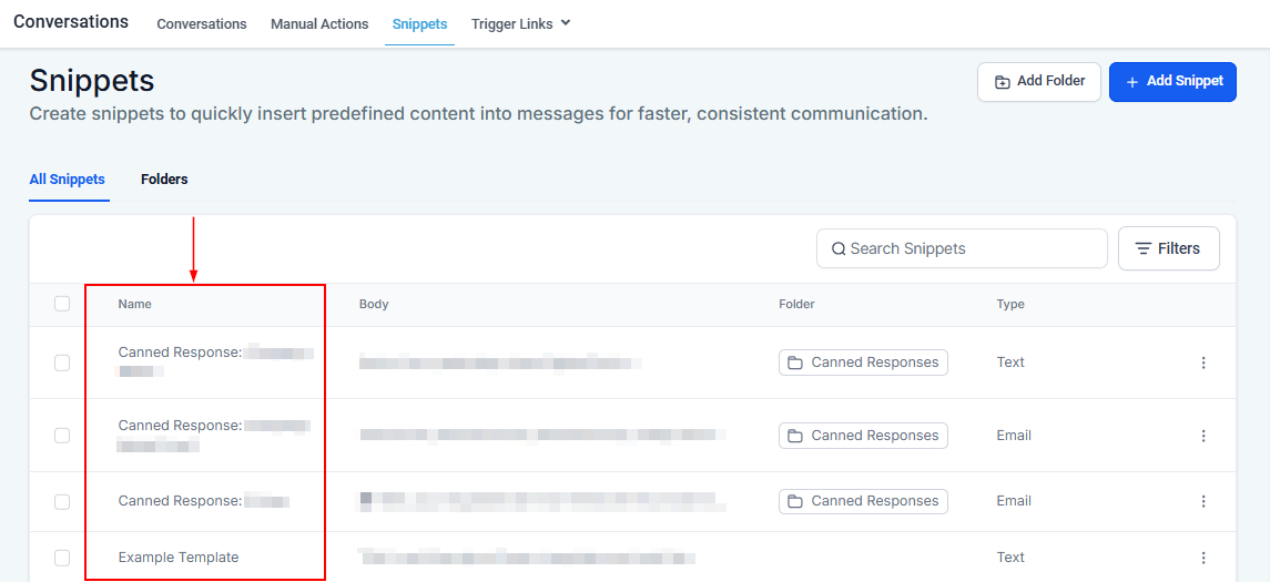 Text & Email Snippets Overview – figure 8