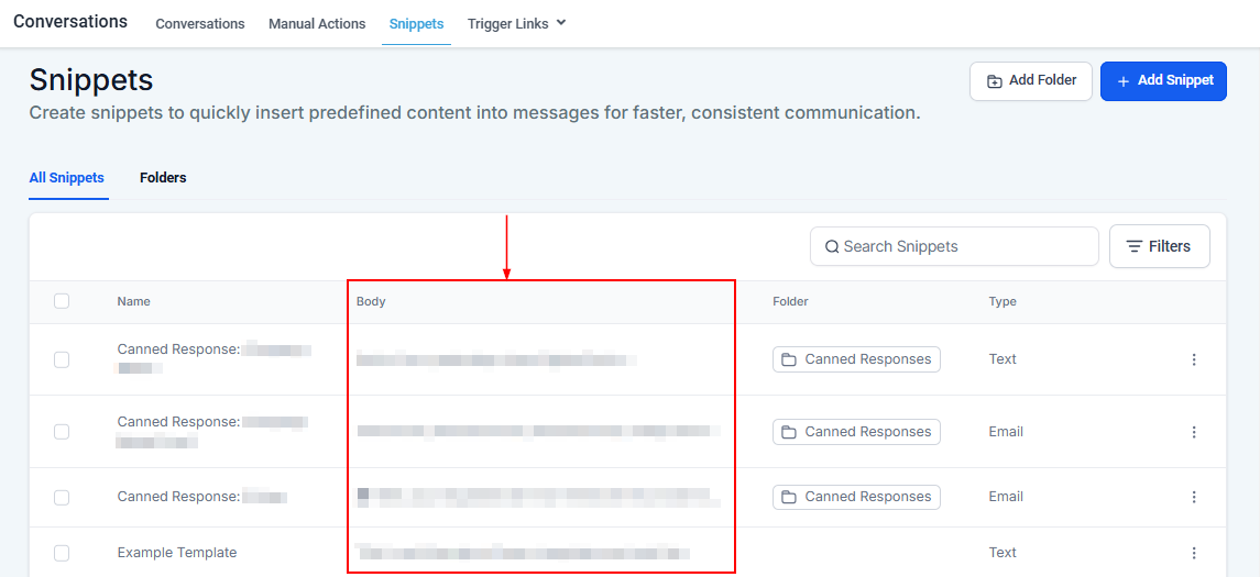 Text & Email Snippets Overview – figure 9