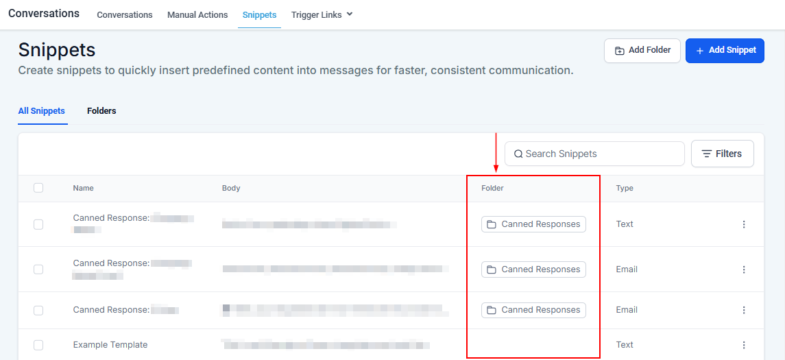 Text & Email Snippets Overview – figure 10