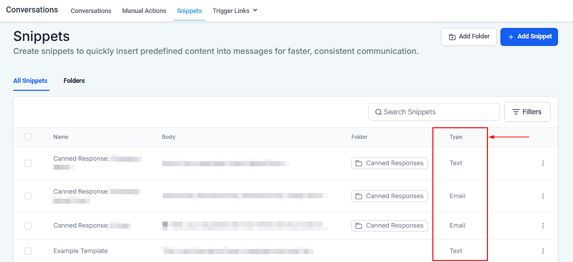 Text & Email Snippets Overview – figure 11