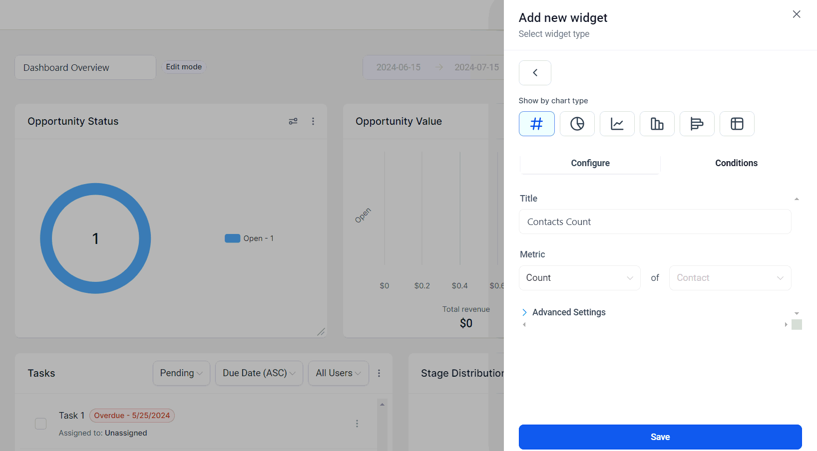 Filtering by Attribution in Contact Custom Widgets – figure 3