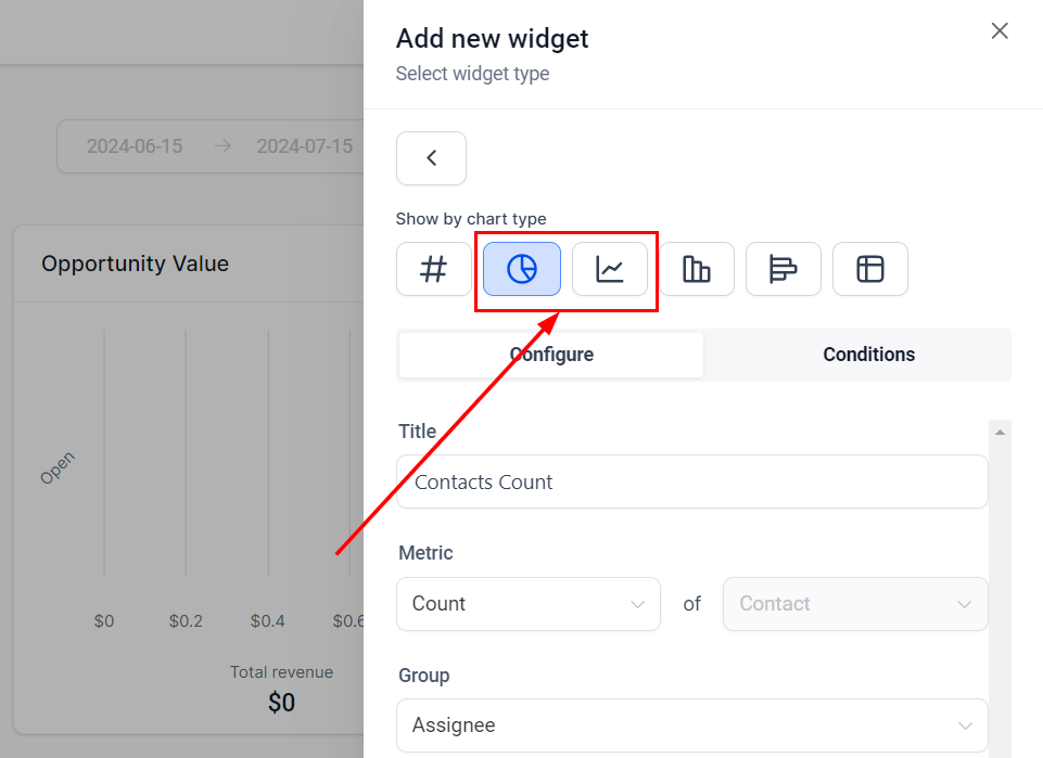 Filtering by Attribution in Contact Custom Widgets – figure 6