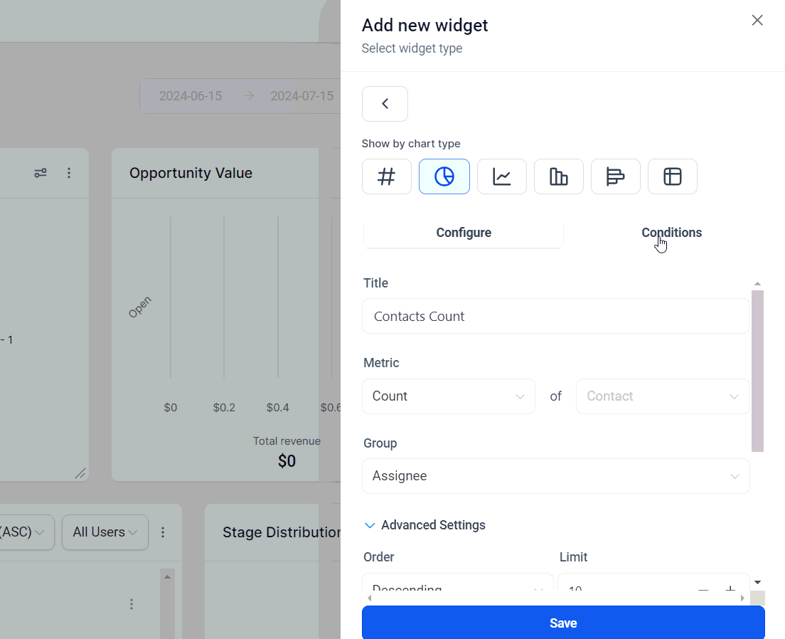 Filtering by Attribution in Contact Custom Widgets – figure 8