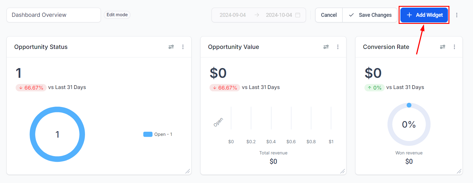 How to Add Appointment Widgets to the Dashboard – figure 2