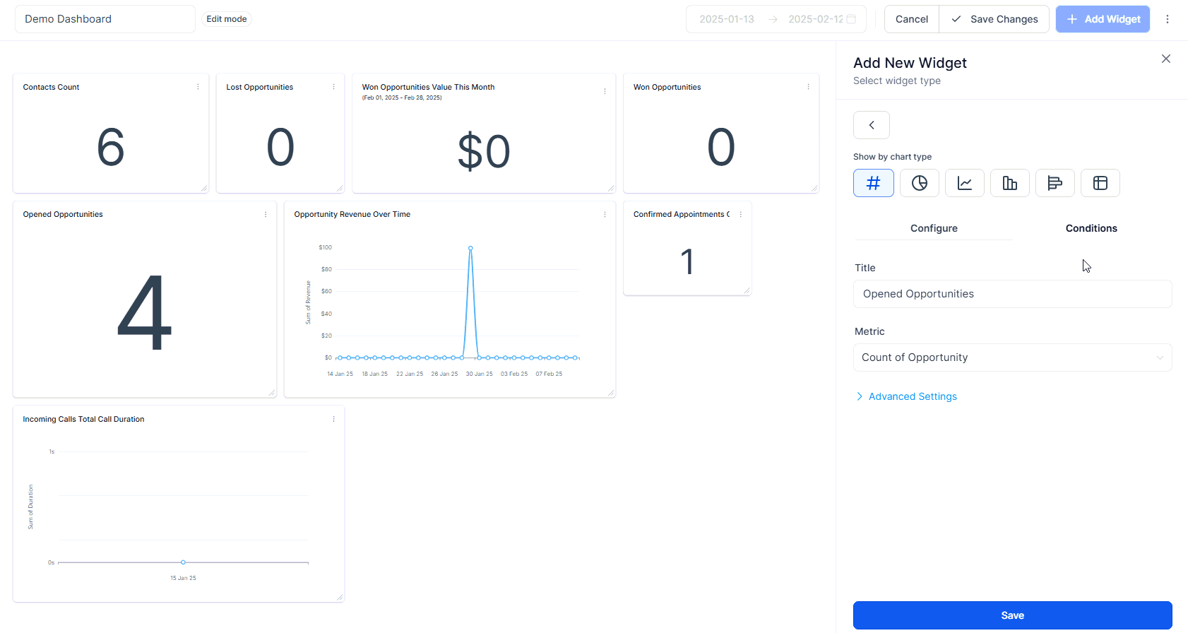 How to Add Attribution & UTM Parameters as Filters for Contact and Opportunity Widgets – figure 3