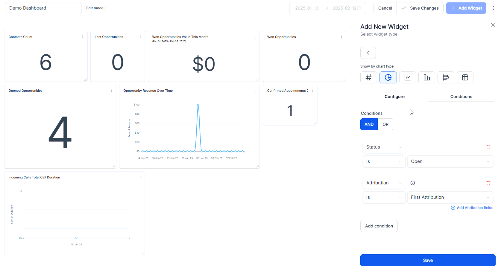 How to Add Attribution & UTM Parameters as Filters for Contact and Opportunity Widgets – figure 7