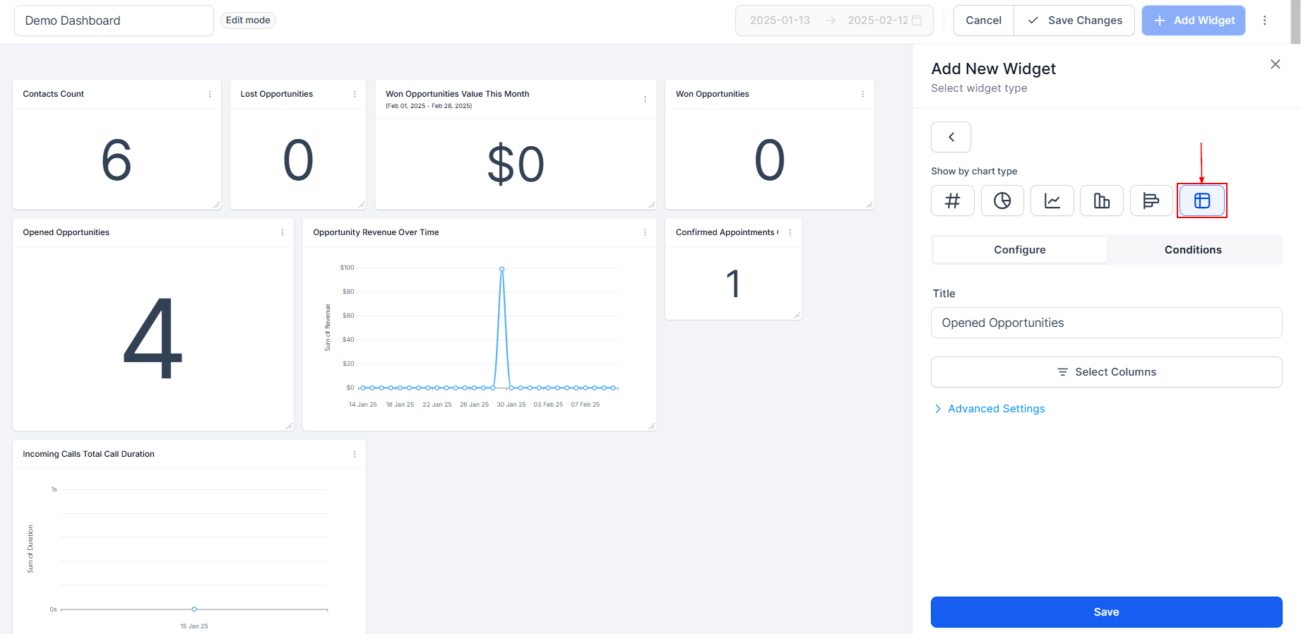 How to Add Attribution & UTM Parameters as Filters for Contact and Opportunity Widgets – figure 8